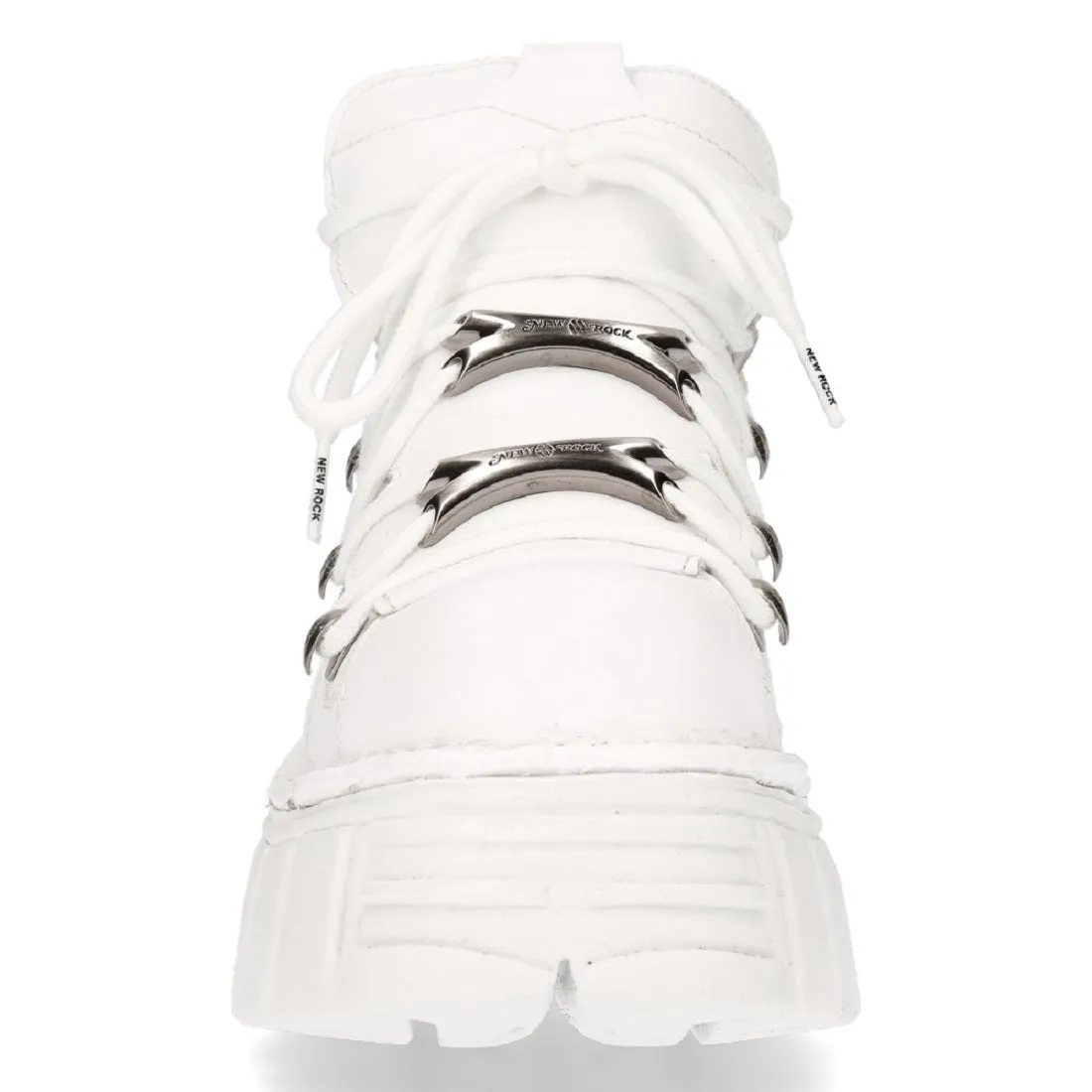 106N-S8 Metallic Leather Biker Gothic Boots