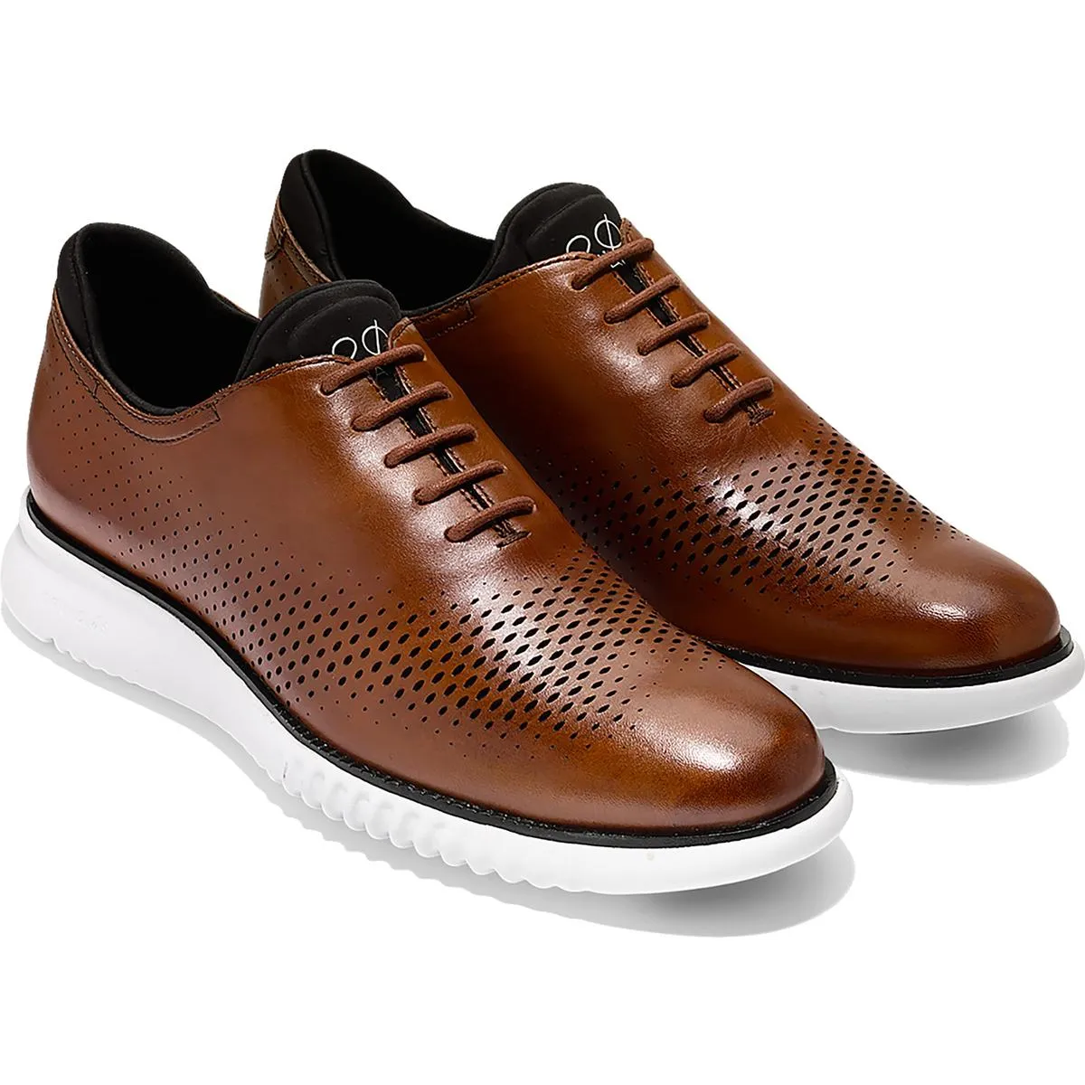 2 Zerogrand Mens Perforated Leather Oxfords