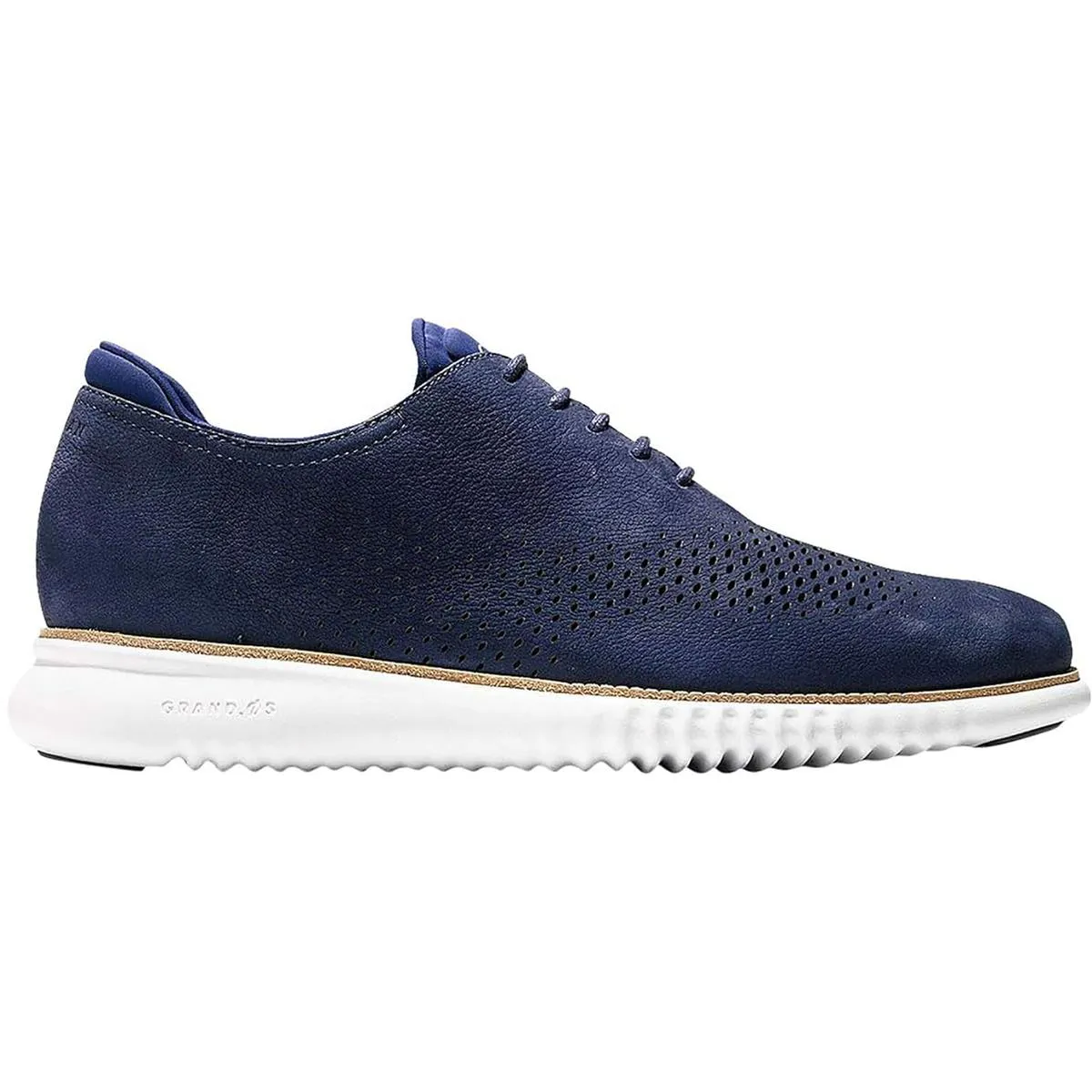 2.Zerogrand Mens Laser Cut Man Made Oxfords
