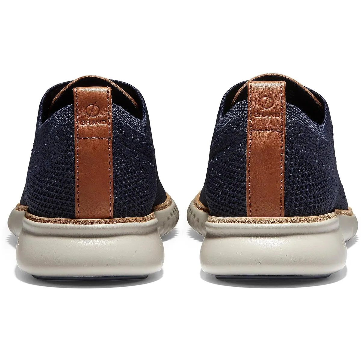 2.ZEROGRAND Stitchlite Mens Knit Leather Trim Oxfords