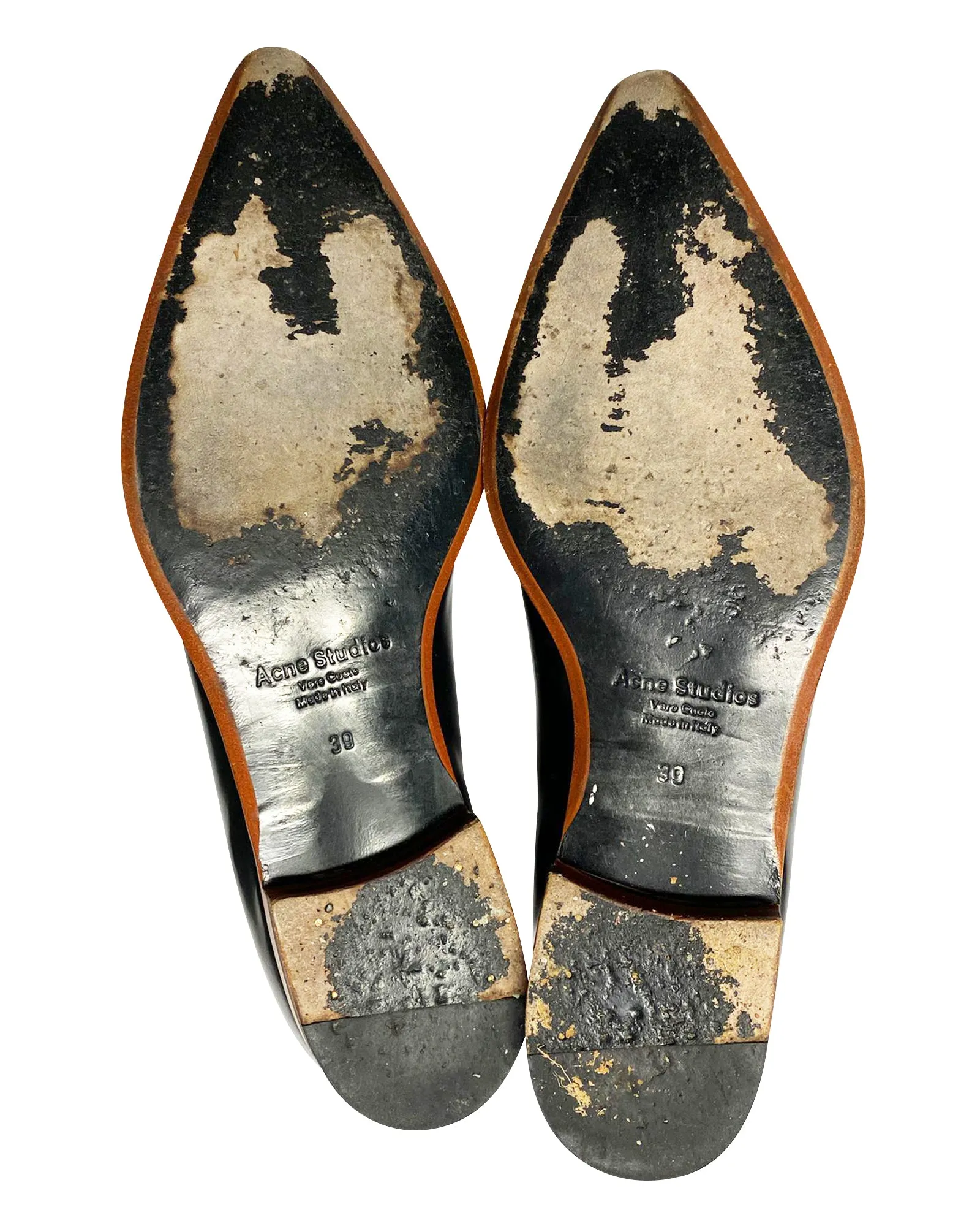 Acne Studios Martha Oxfords in Black Leather
