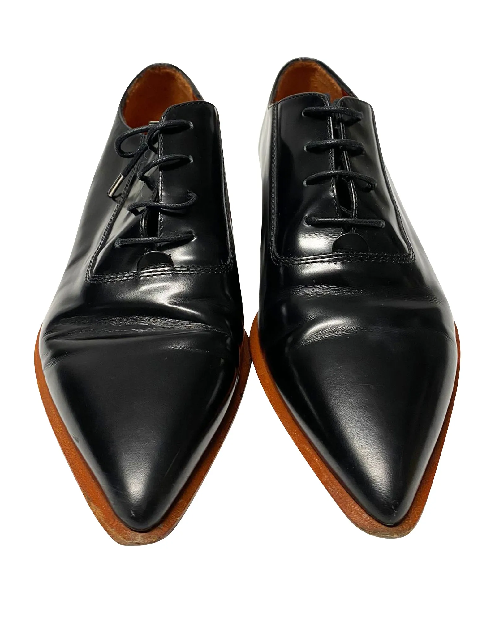 Acne Studios Martha Oxfords in Black Leather