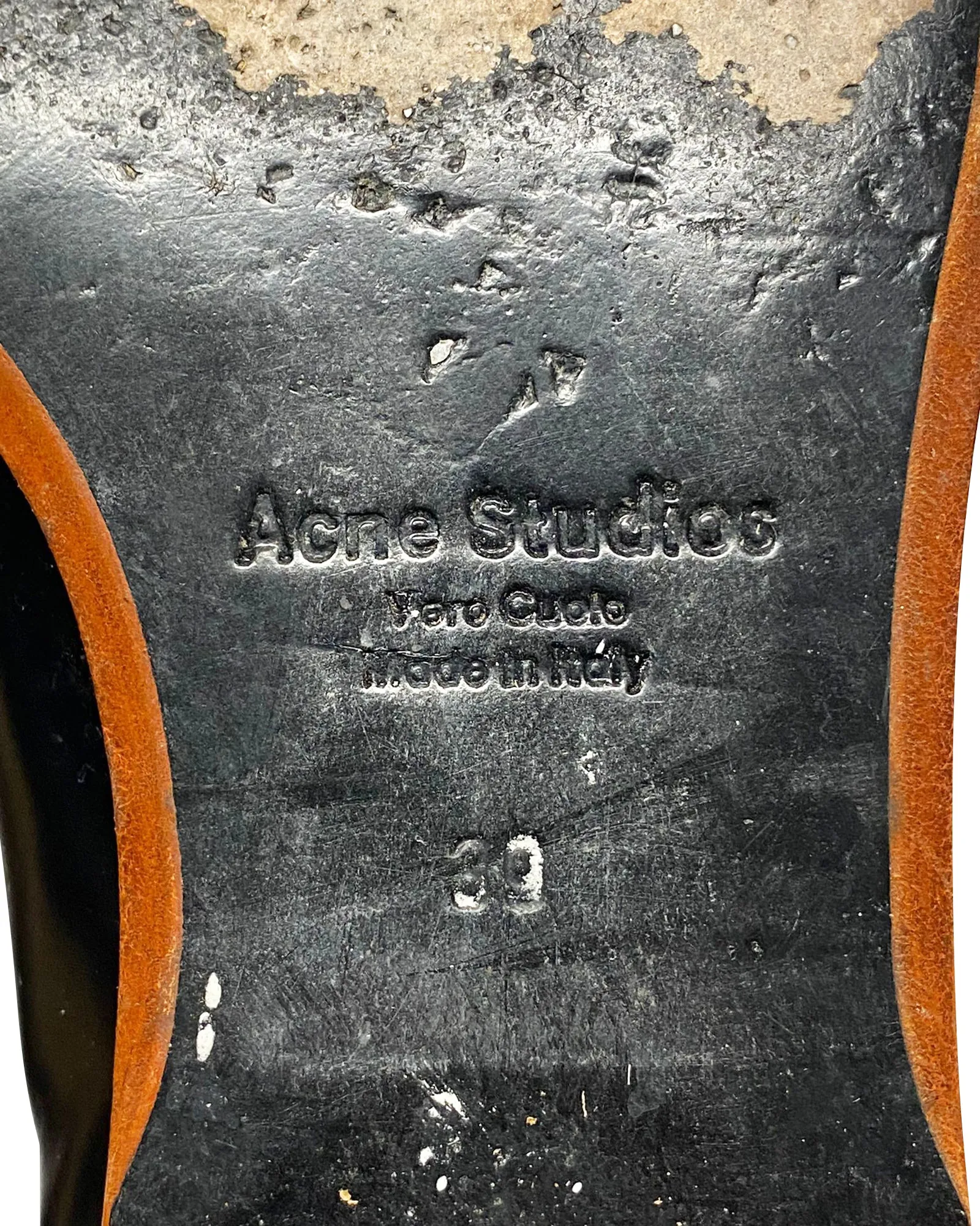 Acne Studios Martha Oxfords in Black Leather