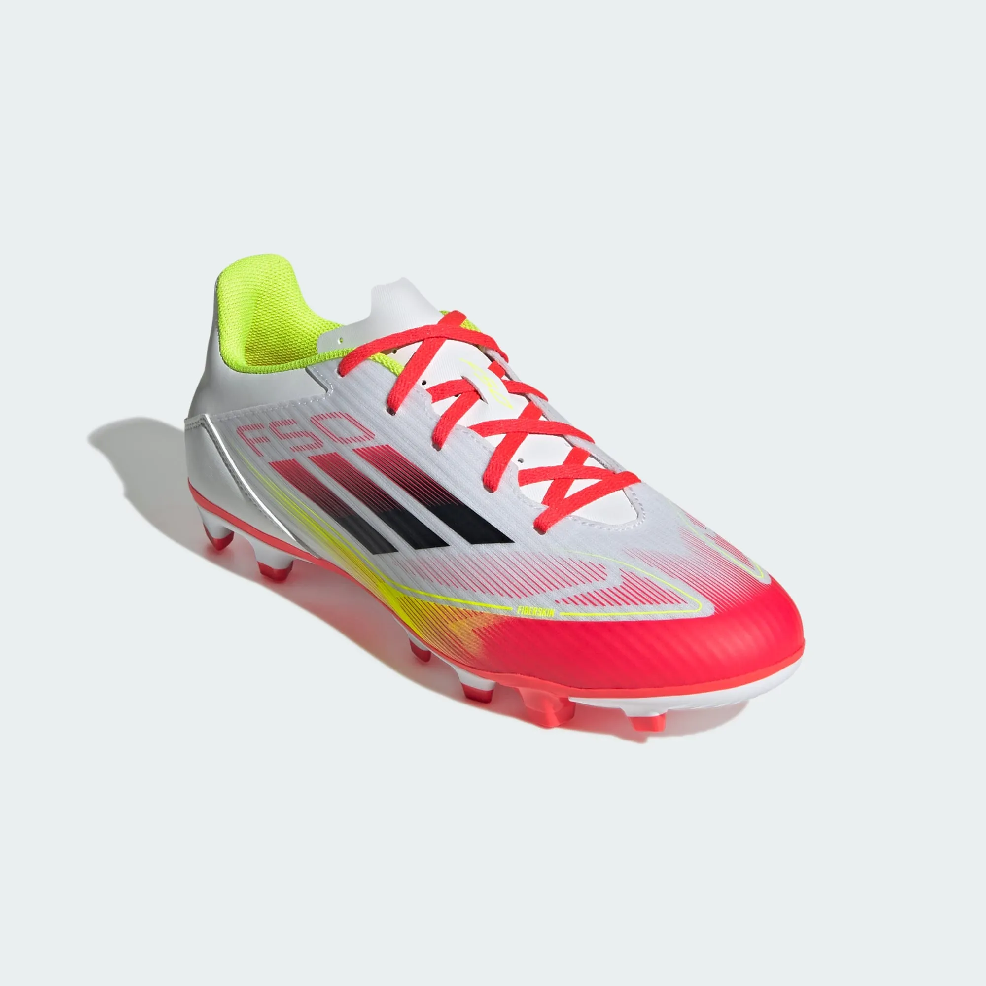 ADIDAS MEN'S F50 P4 CLUB WHITE/BLACK/RED STUDDED FOOTBALL BOOTS