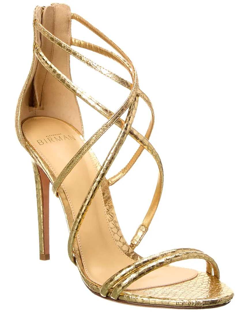 Alexandre Birman Eve 100 Embossed Leather Sandal