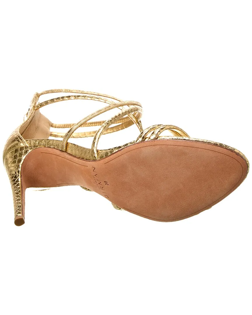 Alexandre Birman Eve 100 Embossed Leather Sandal