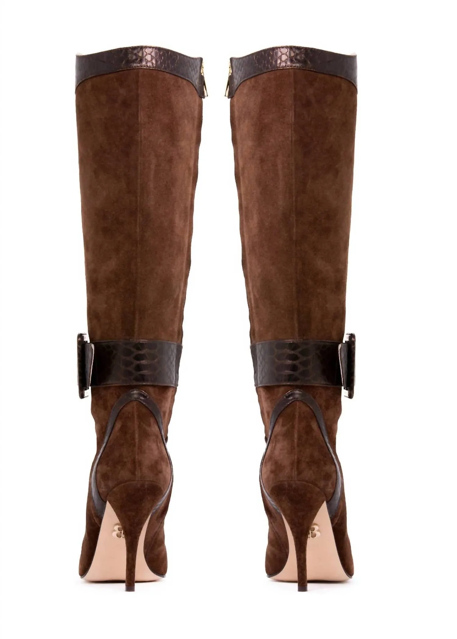 Alexis Boots In Bronze Suede