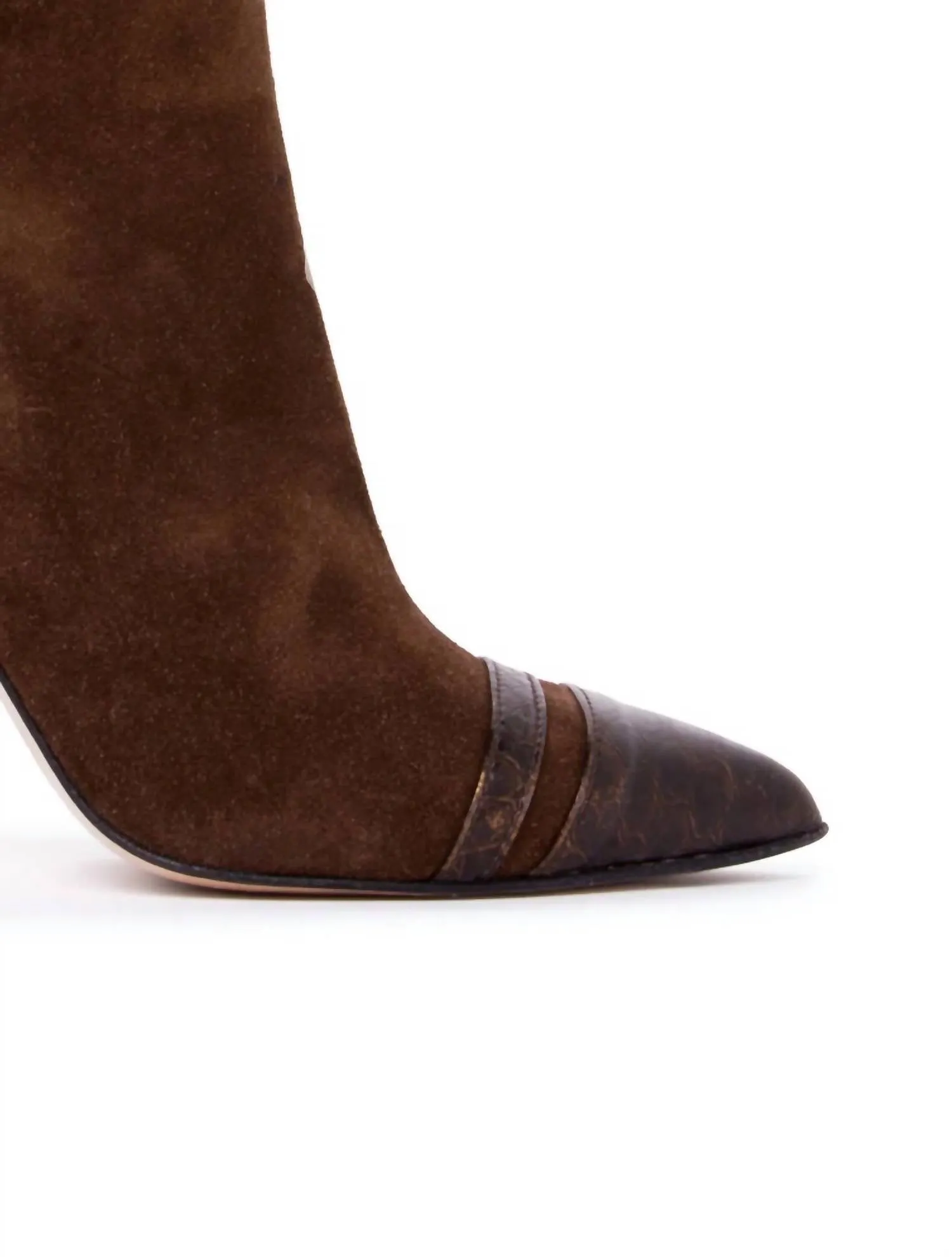 Alexis Boots In Bronze Suede