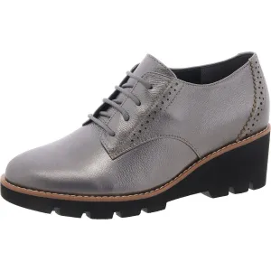 Anaheim Womens Leather Wedge Oxfords