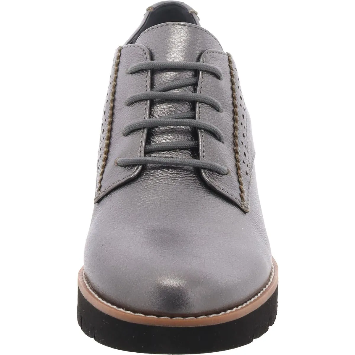 Anaheim Womens Leather Wedge Oxfords