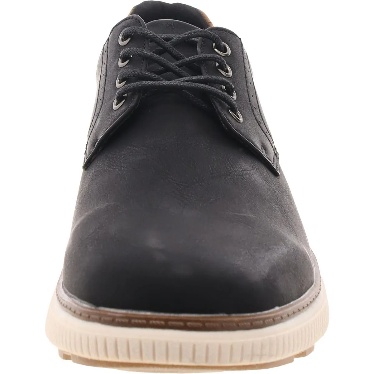 Anson Mens Faux Leather Lace-Up Oxfords