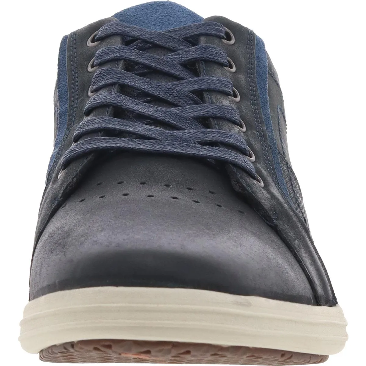 Aqua Mens Perforated Leather Derby Shoes