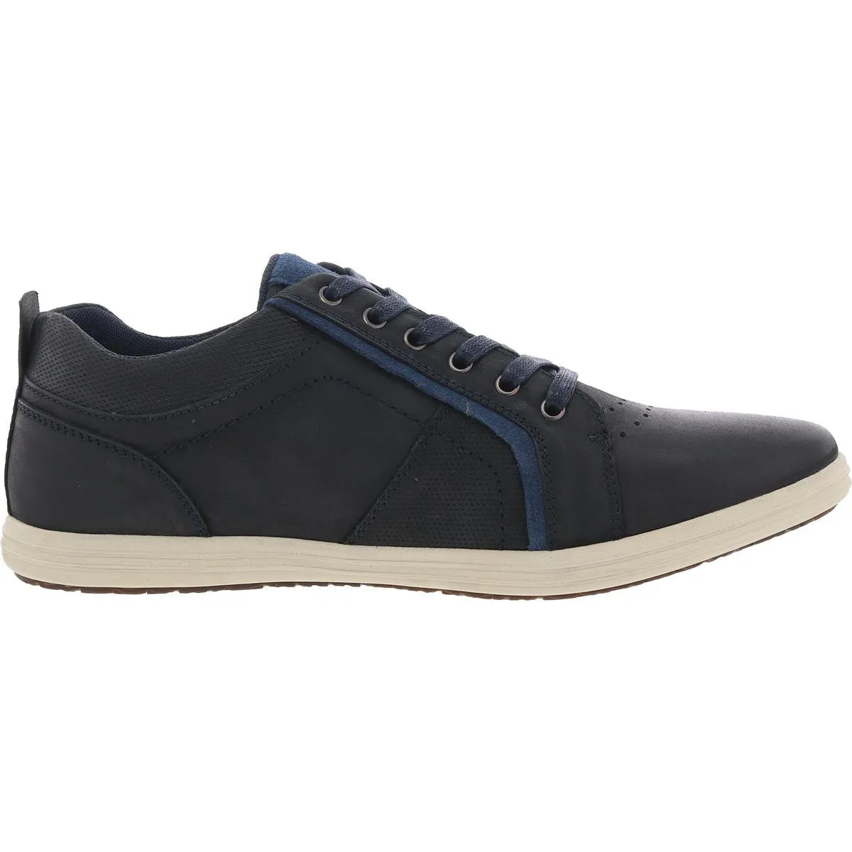 Aqua Mens Perforated Leather Derby Shoes