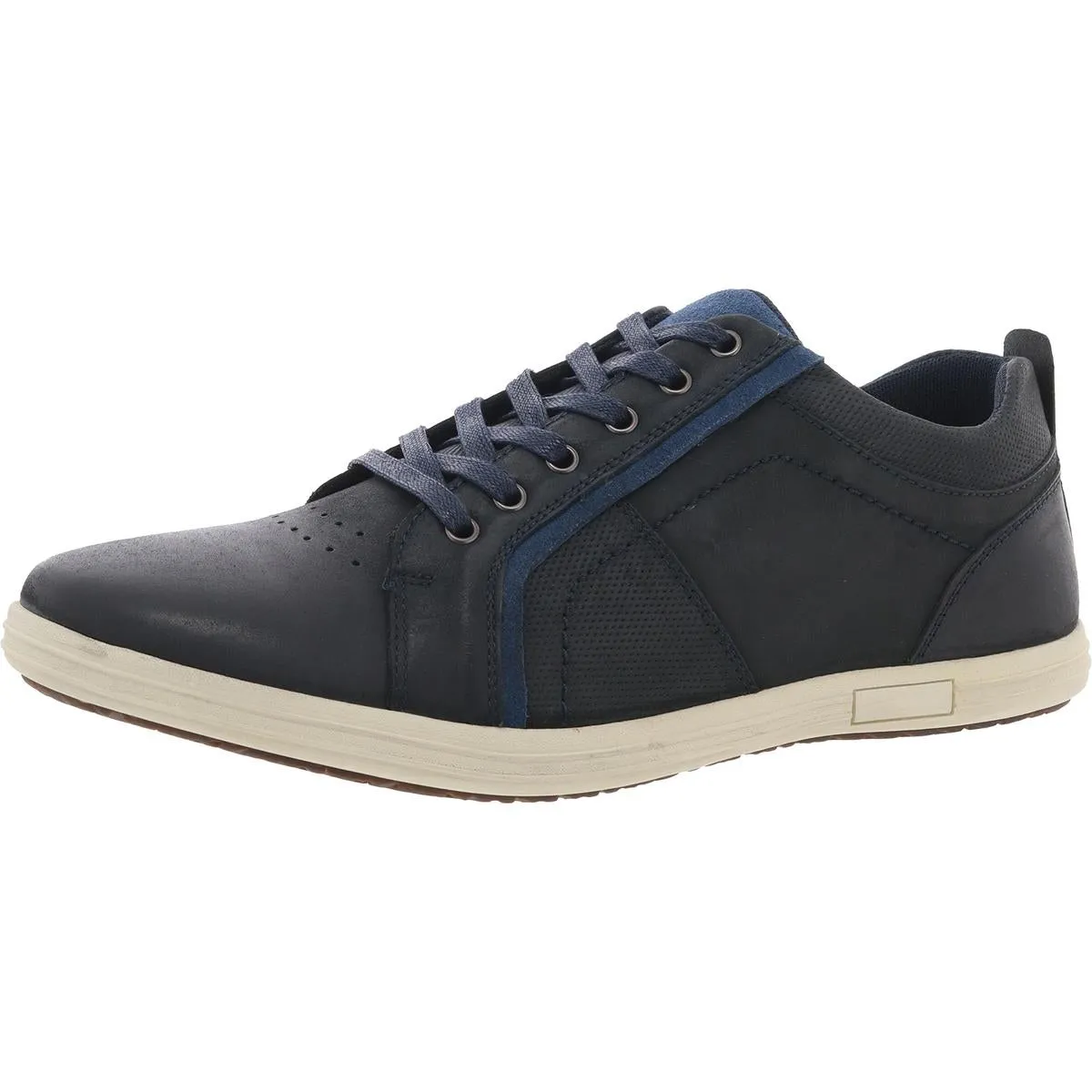 Aqua Mens Perforated Leather Derby Shoes