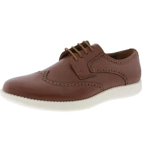Ardon Mens Lace-Up Faux Leather Oxfords