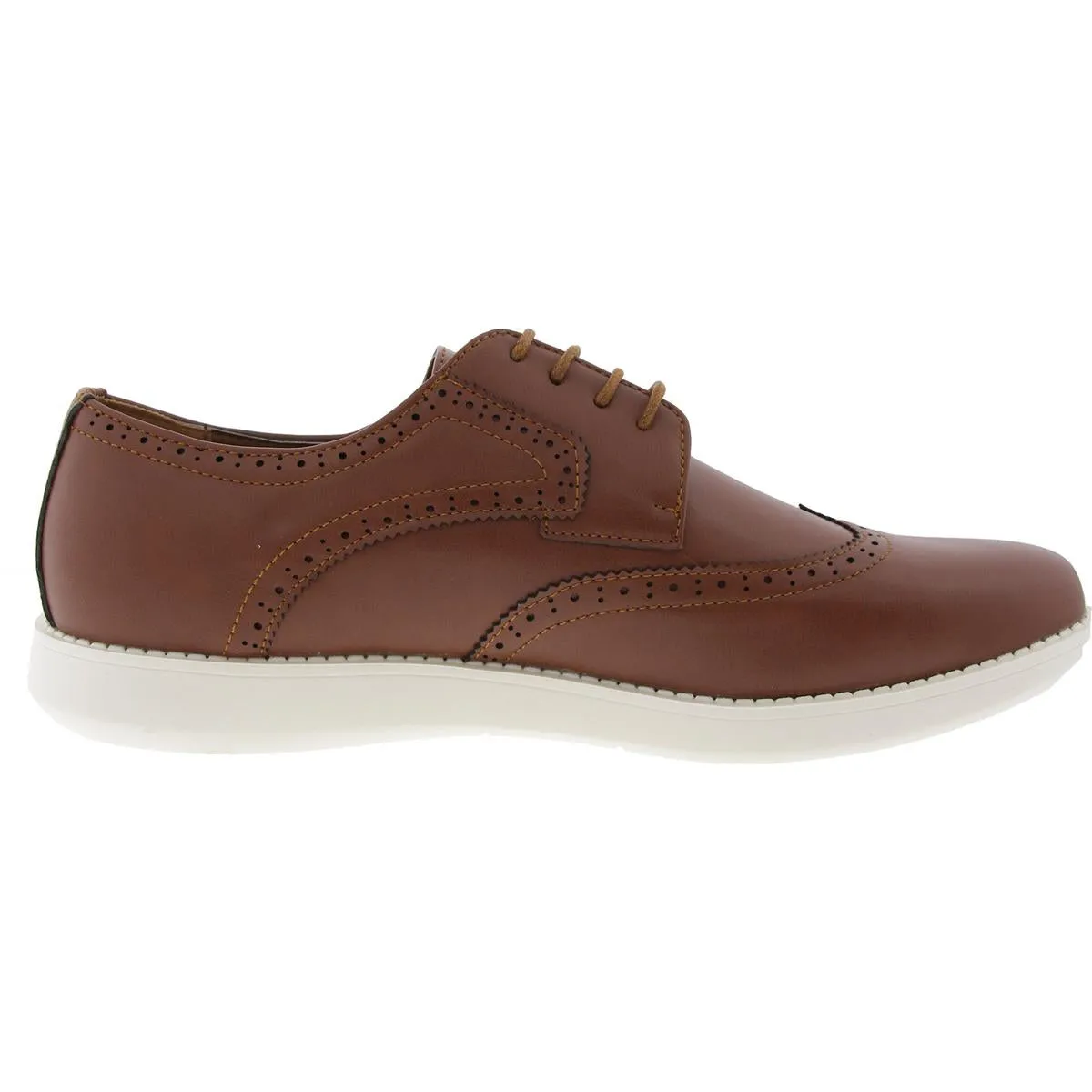 Ardon Mens Lace-Up Faux Leather Oxfords