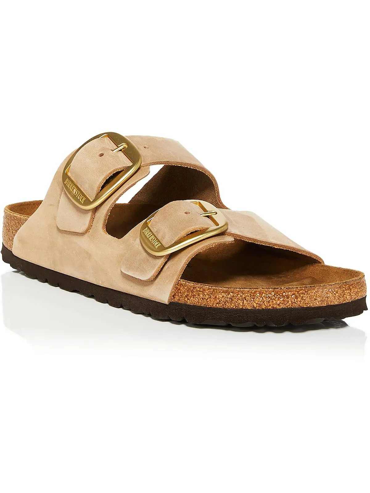Arizona Big Buckle Womens Leather Slip On Slide Sandals