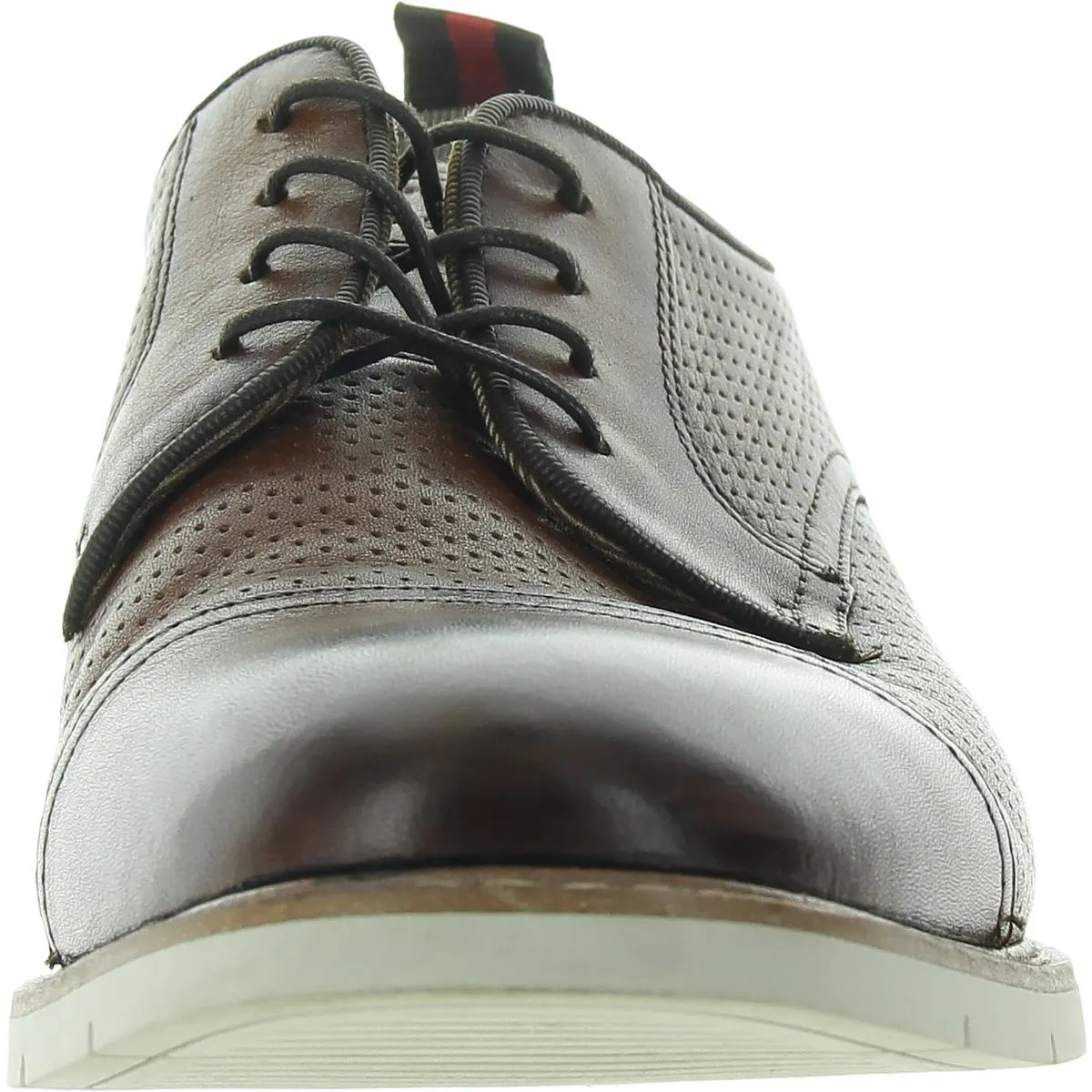 Arrnold Mens Leather Toe-Cap Oxfords