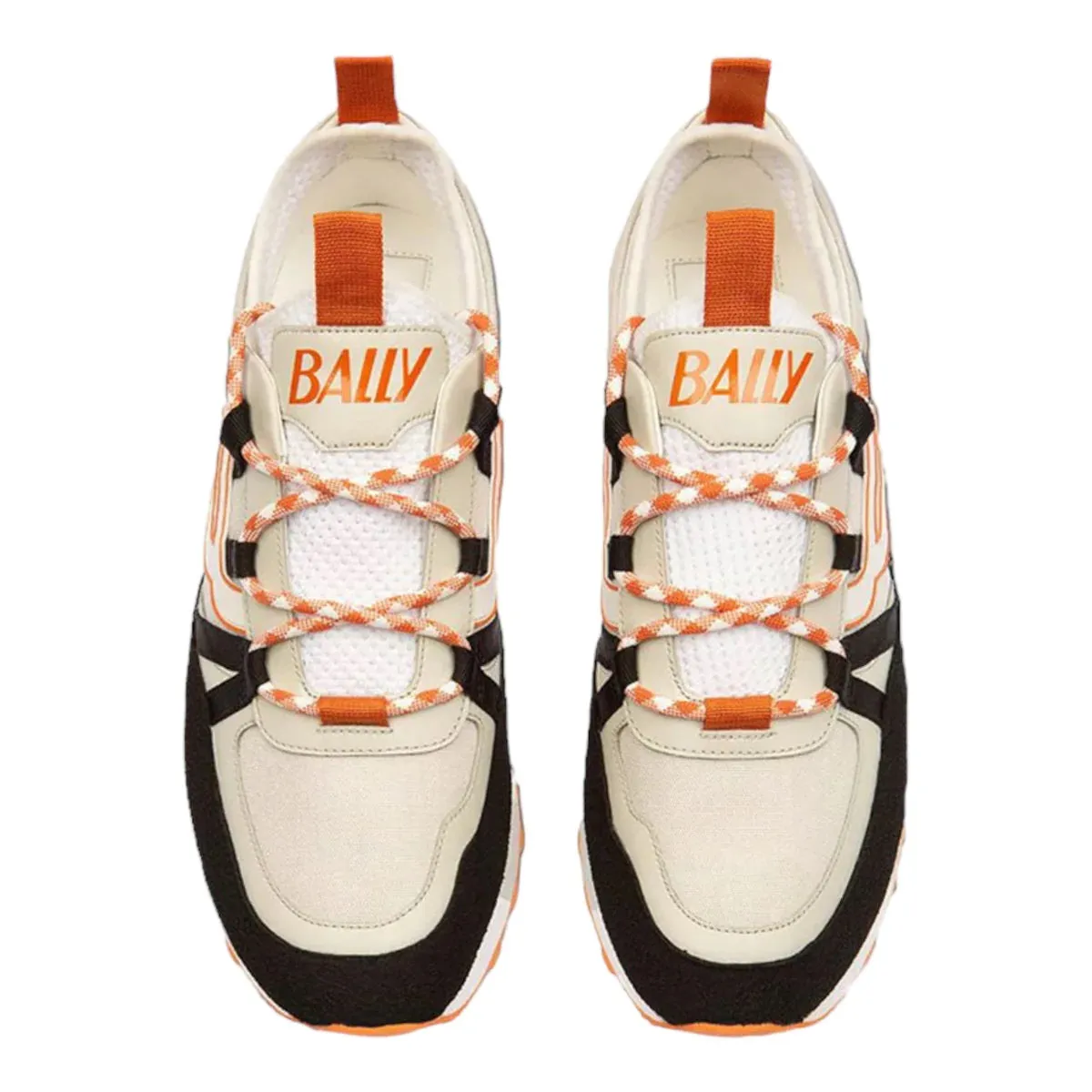 Bally Glick 6300603 Men's Black & Dusty White Synthetic Rubber Sneakers