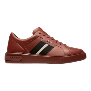 Bally Moony 6239623 Men's Heritage Red Calf Plain Leather Sneakers