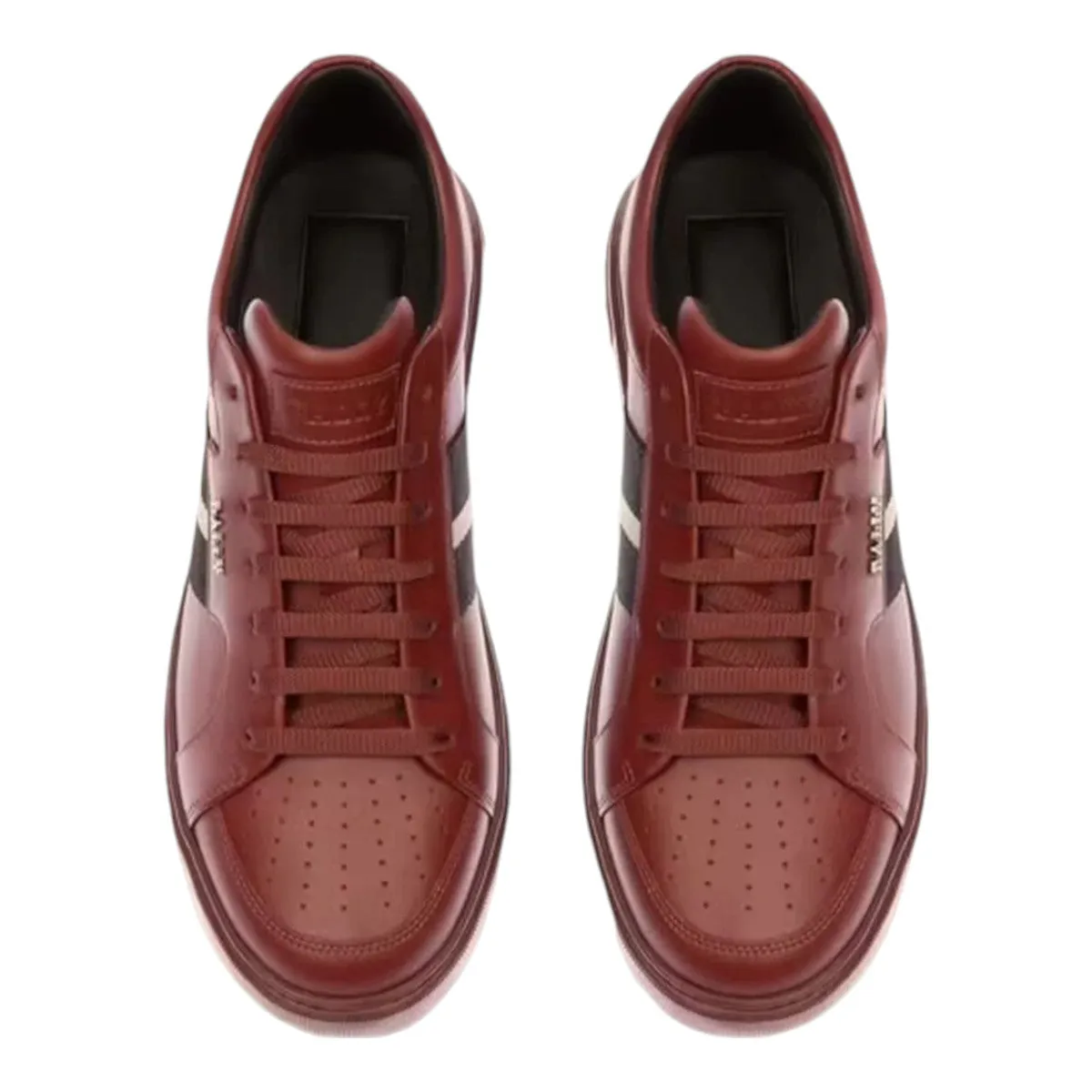 Bally Moony 6239623 Men's Heritage Red Calf Plain Leather Sneakers
