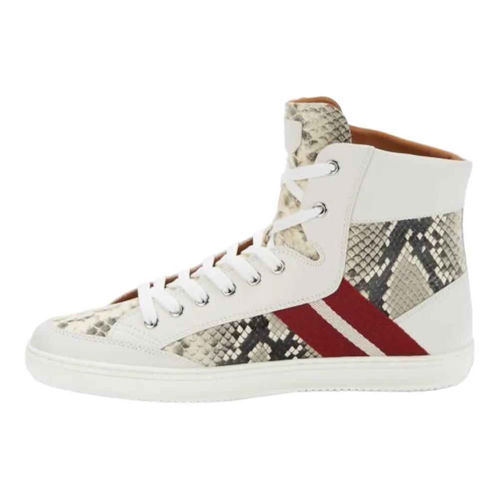 Bally Oldani Men's 6240612 White High-Top Leather Sneakers