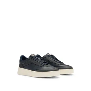 Basketball-style trainers in two-tone leather