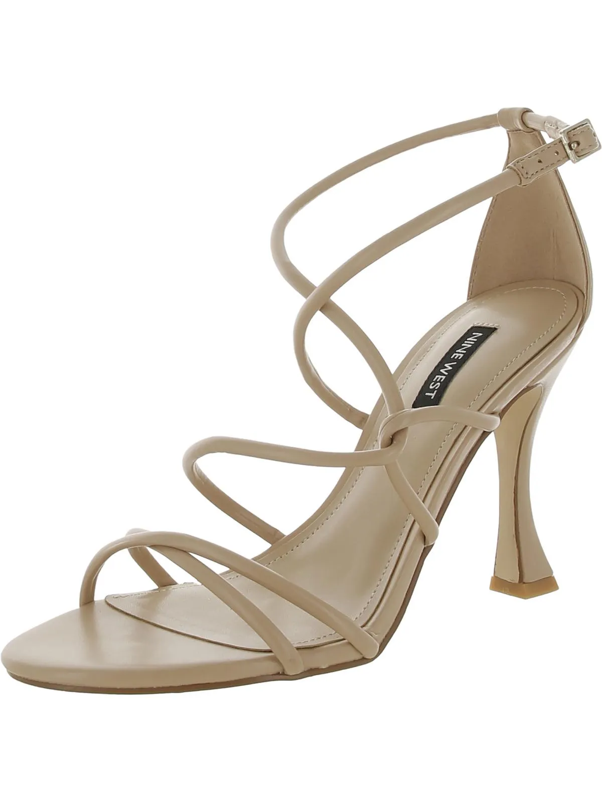 Besasy 3 Womens Faux Leather Strappy Heels