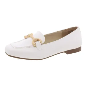 BESTOW Womens Cushioned Footbed Faux Leather Loafers