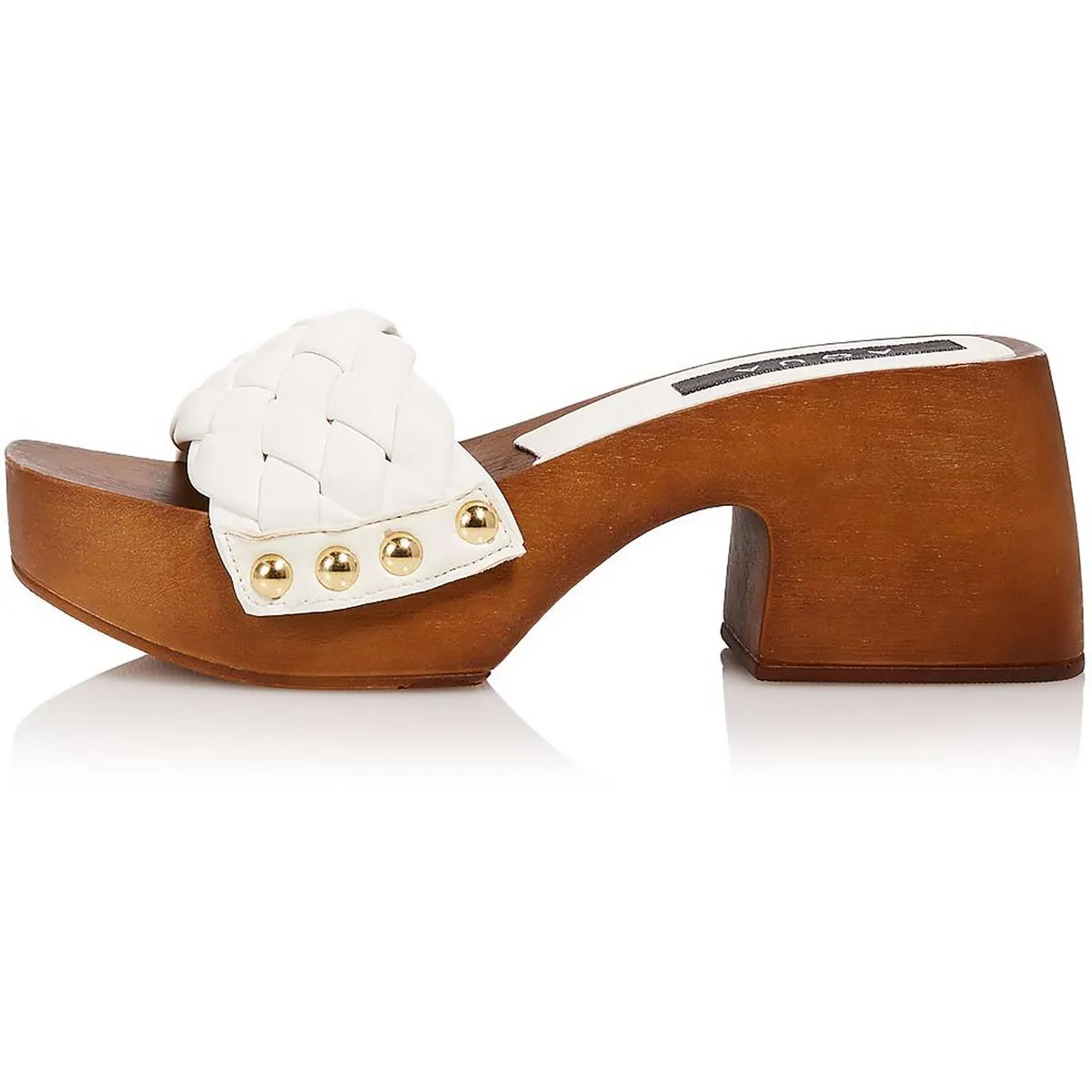 Boho Womens Woven Faux Leather Platform Sandals