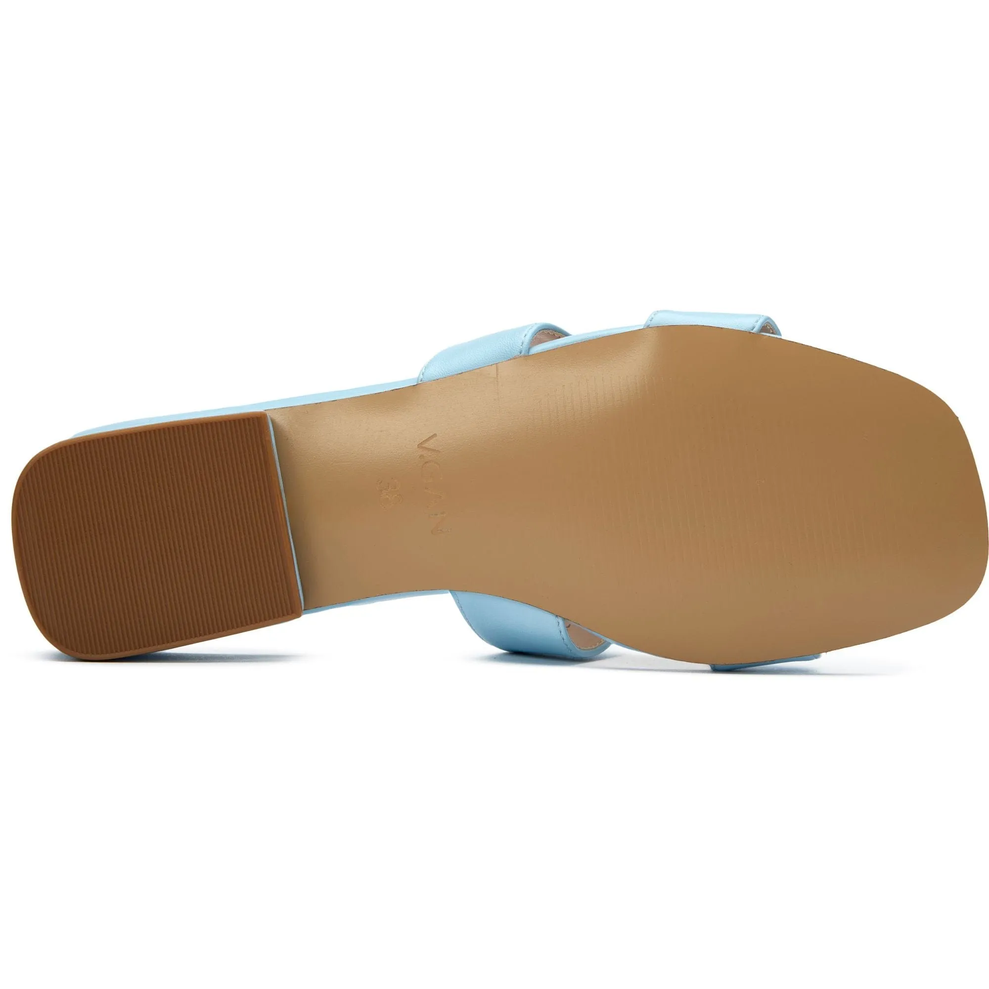 Bok Women's Vegan Leather Slider Sandals | Light Blue
