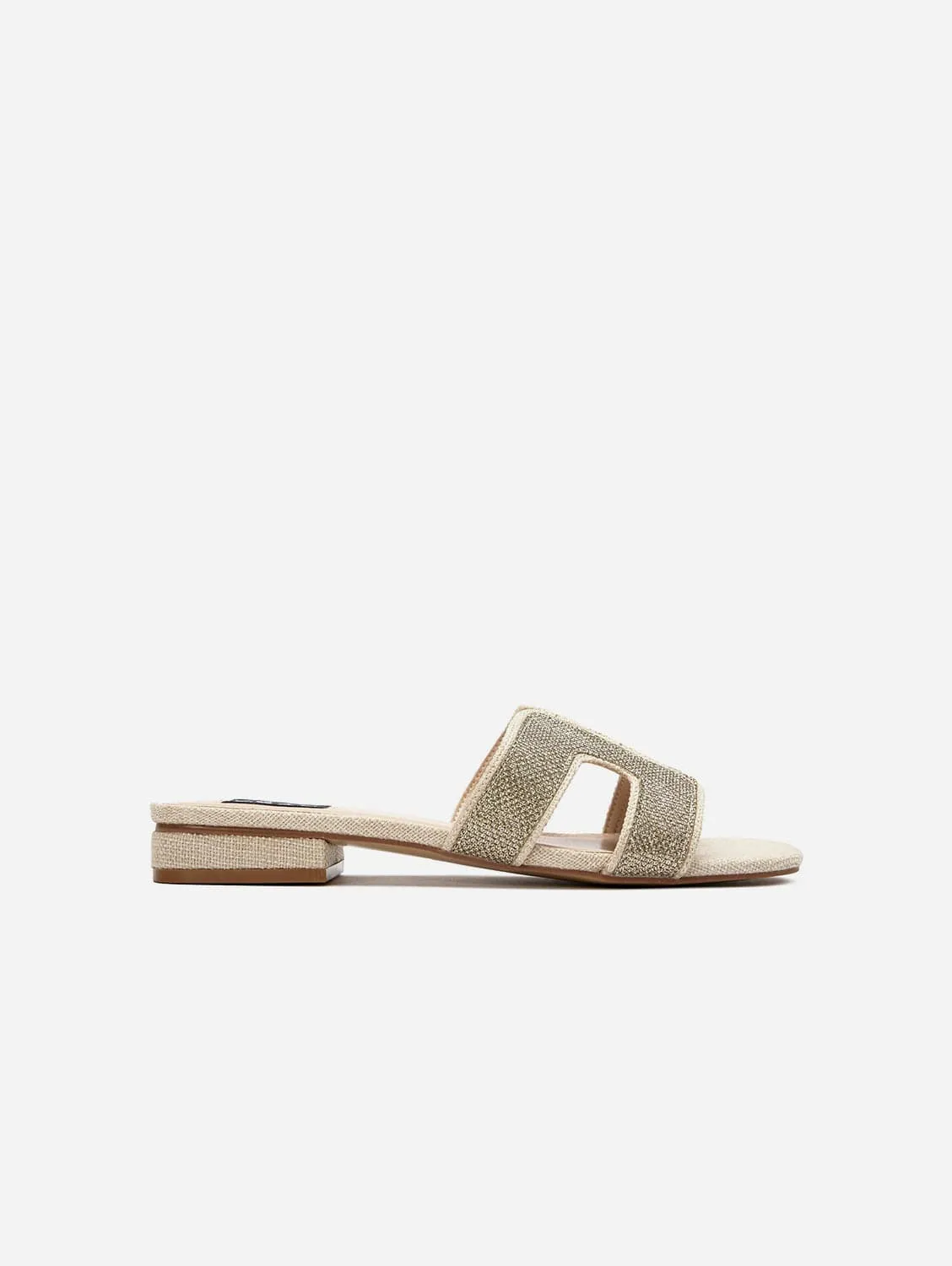 Bok Women's Vegan Leather Slider Sandals | Metallic