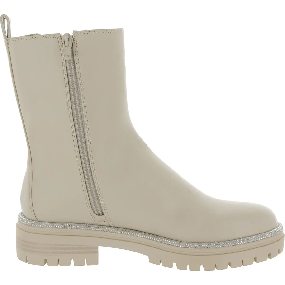 Brycin Womens Faux Leather Pull On Mid-Calf Boots