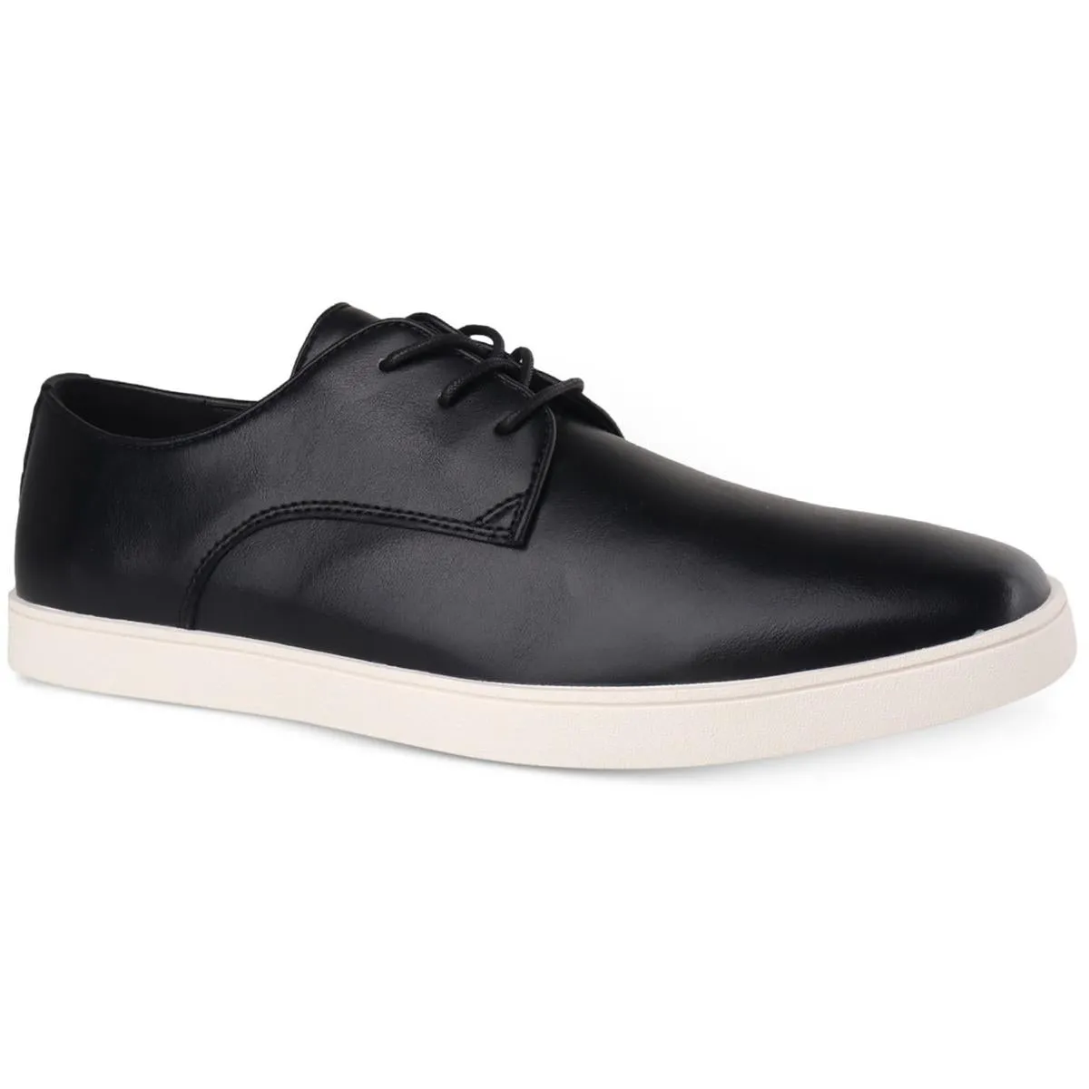 CAIDWELLP Mens Lace-Up Faux Leather Derby Shoes