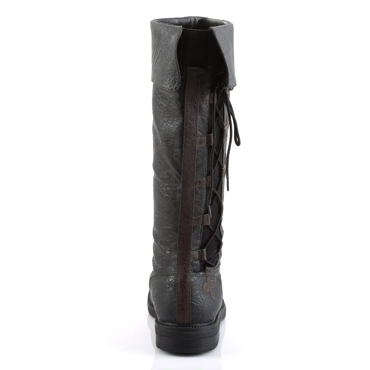CAPTAIN-110 Black-Brown Distressed Pu
