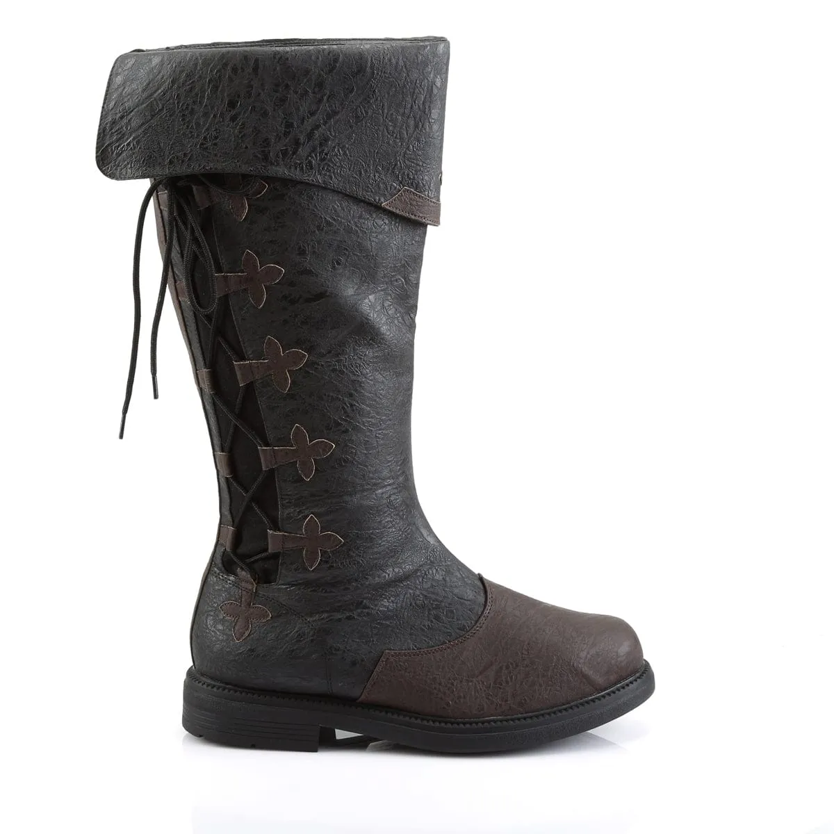 CAPTAIN-110 Black-Brown Distressed Pu