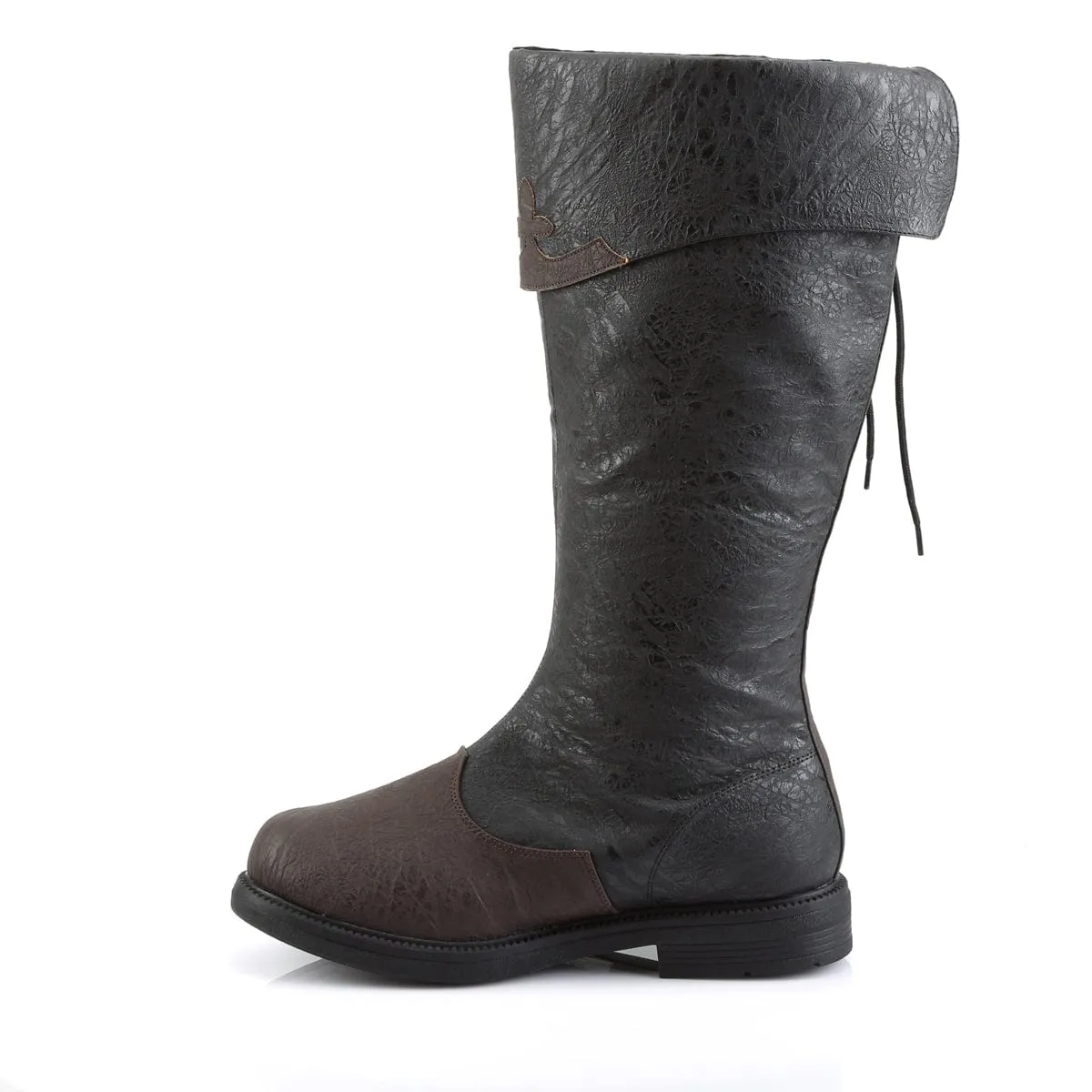 CAPTAIN-110 Black-Brown Distressed Pu
