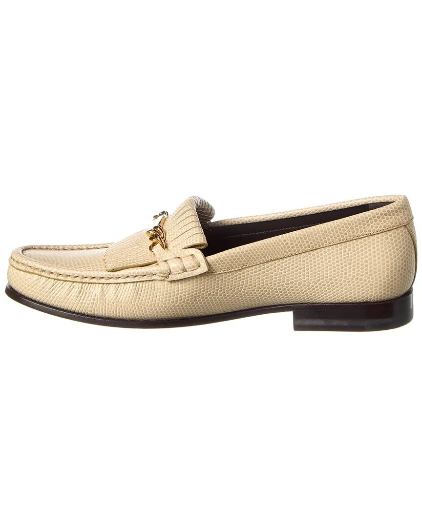 CELINE Embossed Leather Loafer