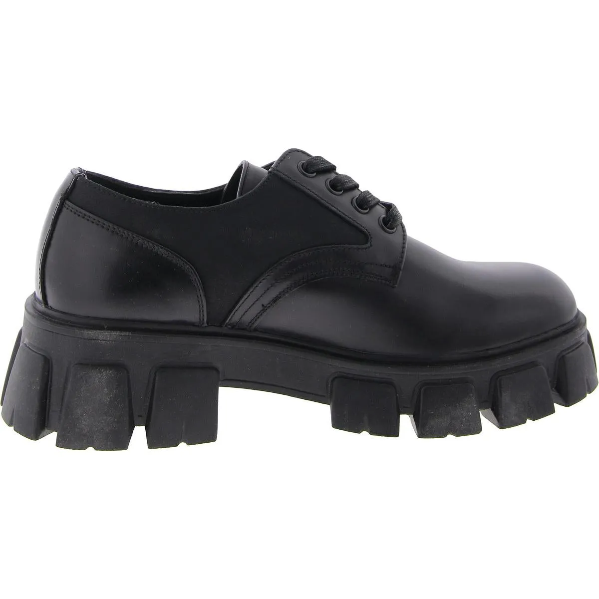 Cesare Womens Leather Chunky Oxfords