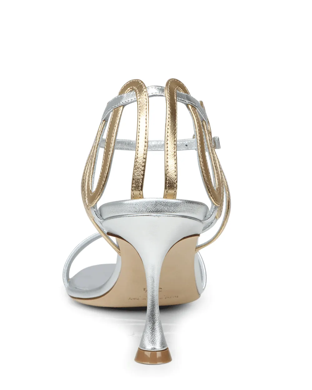 Chafarsan Nappa Metallic Sandal in Silver and Gold