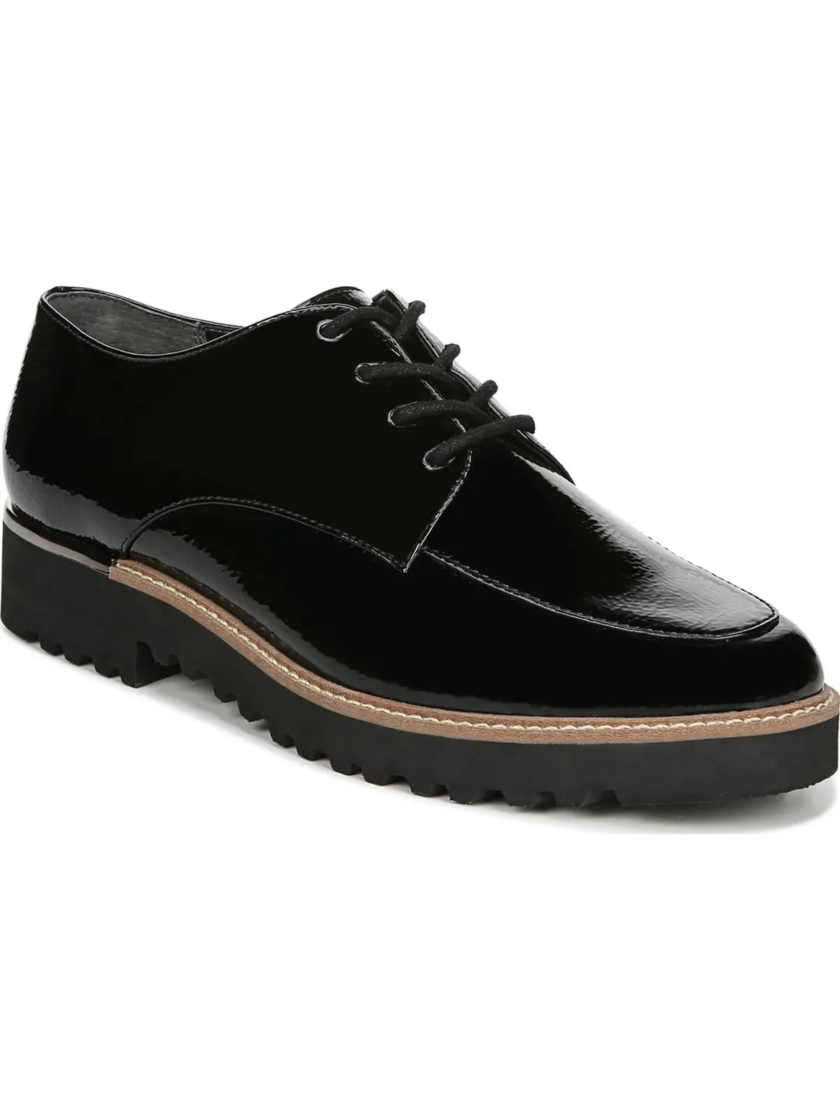 Charles Womens Faux Leather Patent Oxfords