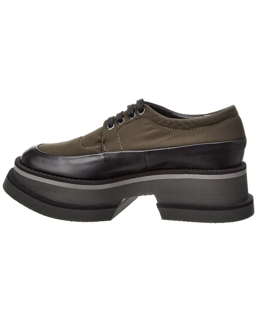Clergerie Beckt Nylon & Leather Platform Oxford