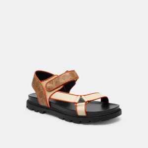 Coach Outlet Sport Sandal In Signature Canvas