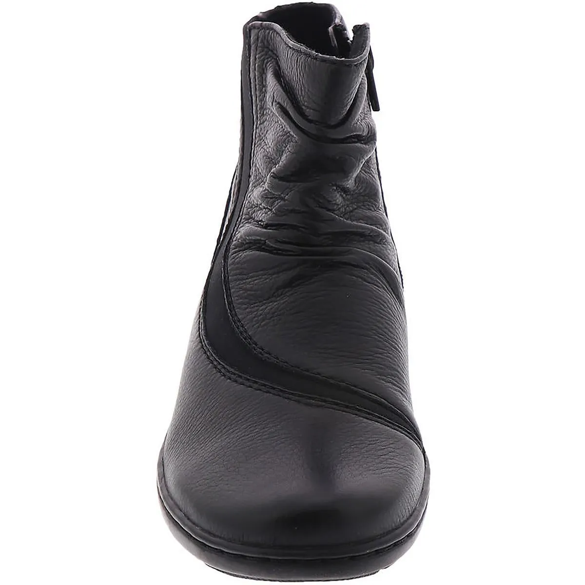 Cora Derby Womens Leather Slouchy Ankle Boots