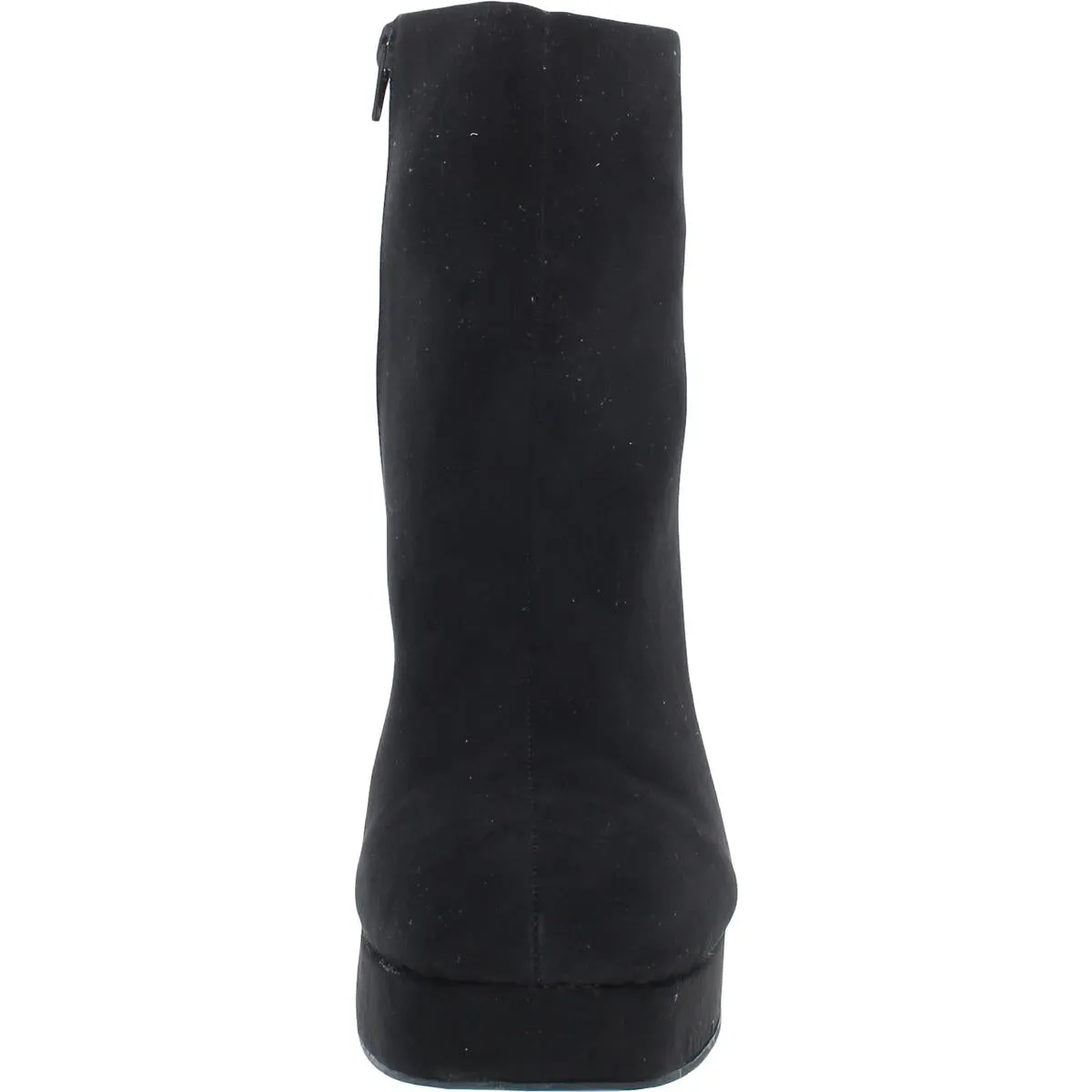 Coraa  Womens Faux Suede Zip Up Ankle Boots