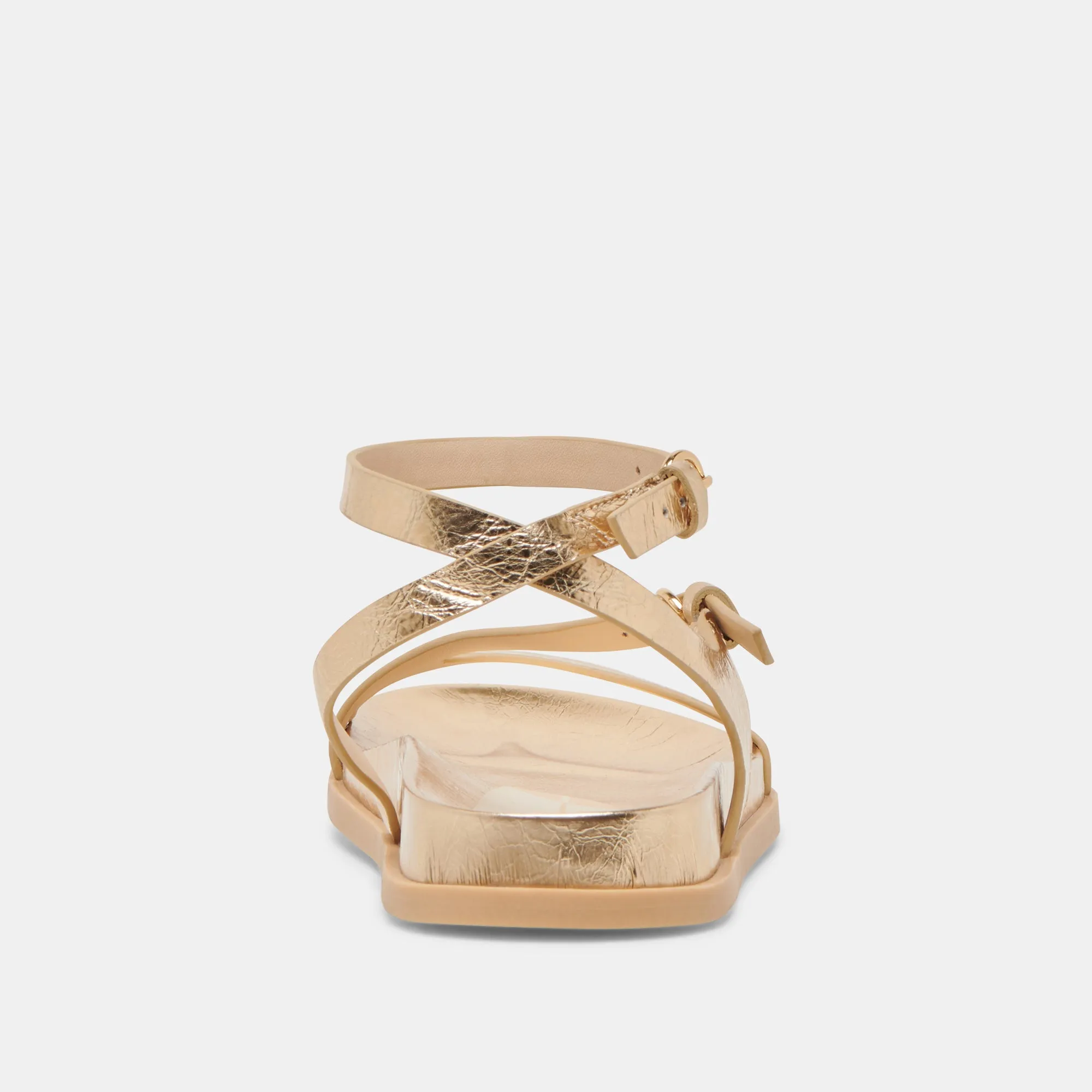 DARLIS SANDALS GOLD DISTRESSED LEATHER