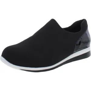 Dash Womens Padded Insole Patent Leather Slip-On Sneakers