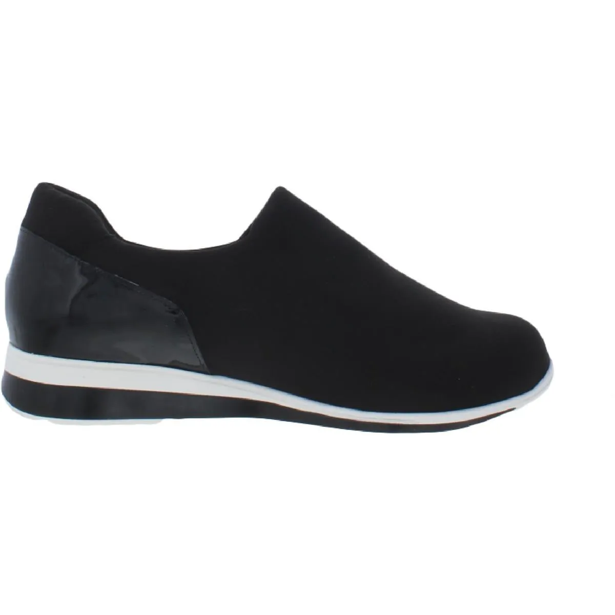 Dash Womens Padded Insole Patent Leather Slip-On Sneakers