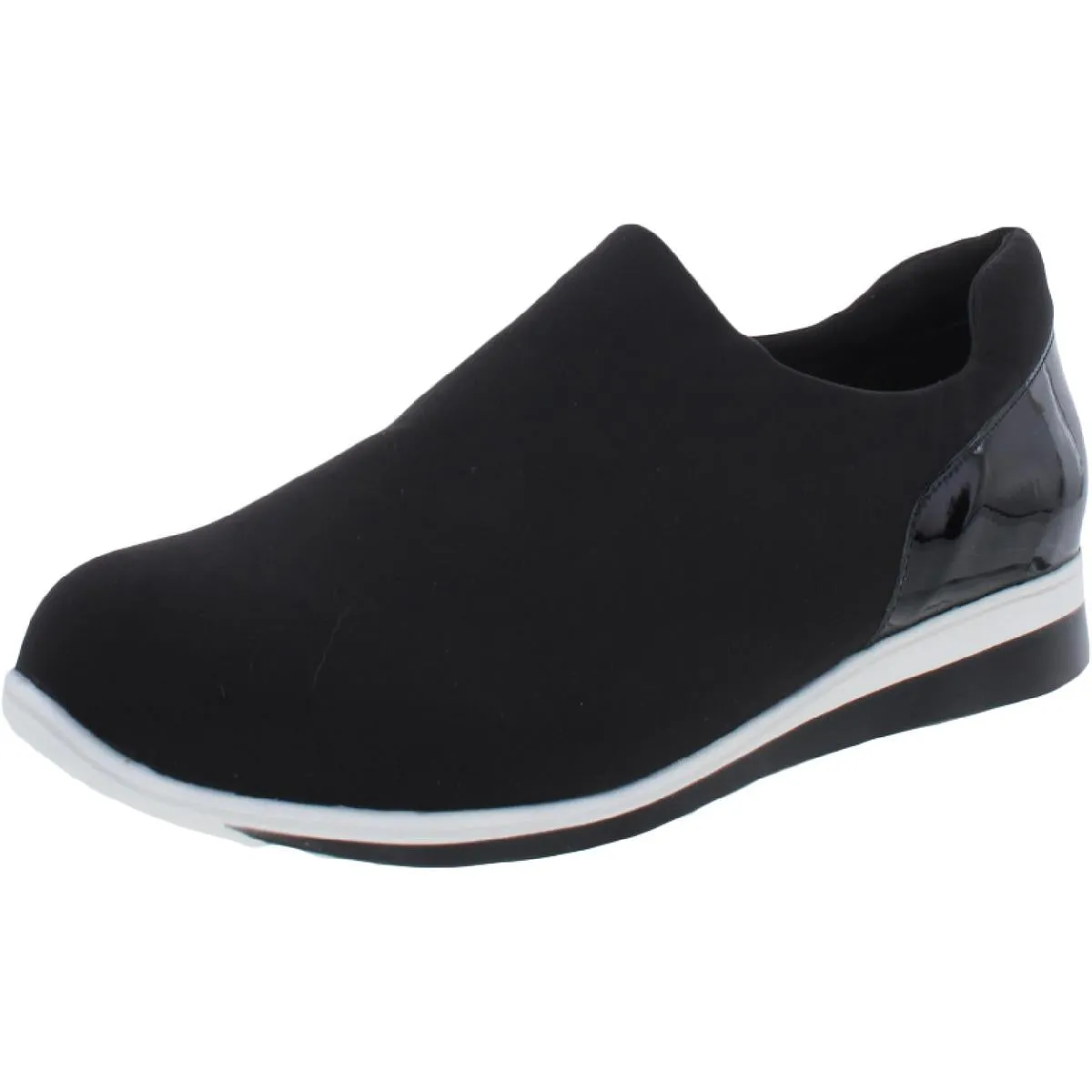 Dash Womens Padded Insole Patent Leather Slip-On Sneakers
