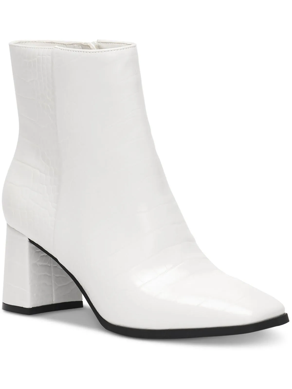 Dasha 3 P Womens Faux Leather Square Toe Ankle Boots